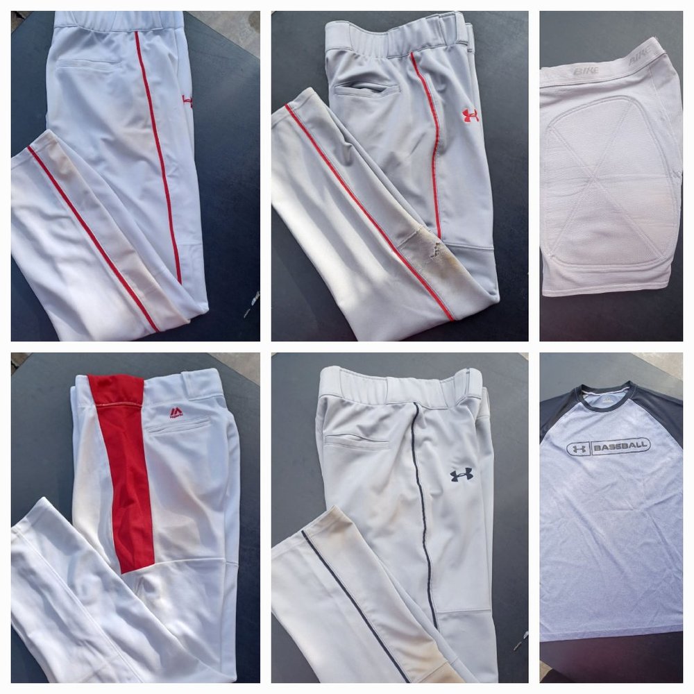 Under Armour (+ more) Baseball Red MED Bundle (6 pcs) *AS-IS* (Ropa de Beisbol)